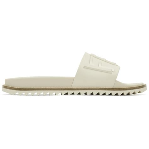 fendi white rubber slides|Women's Designer Slides .